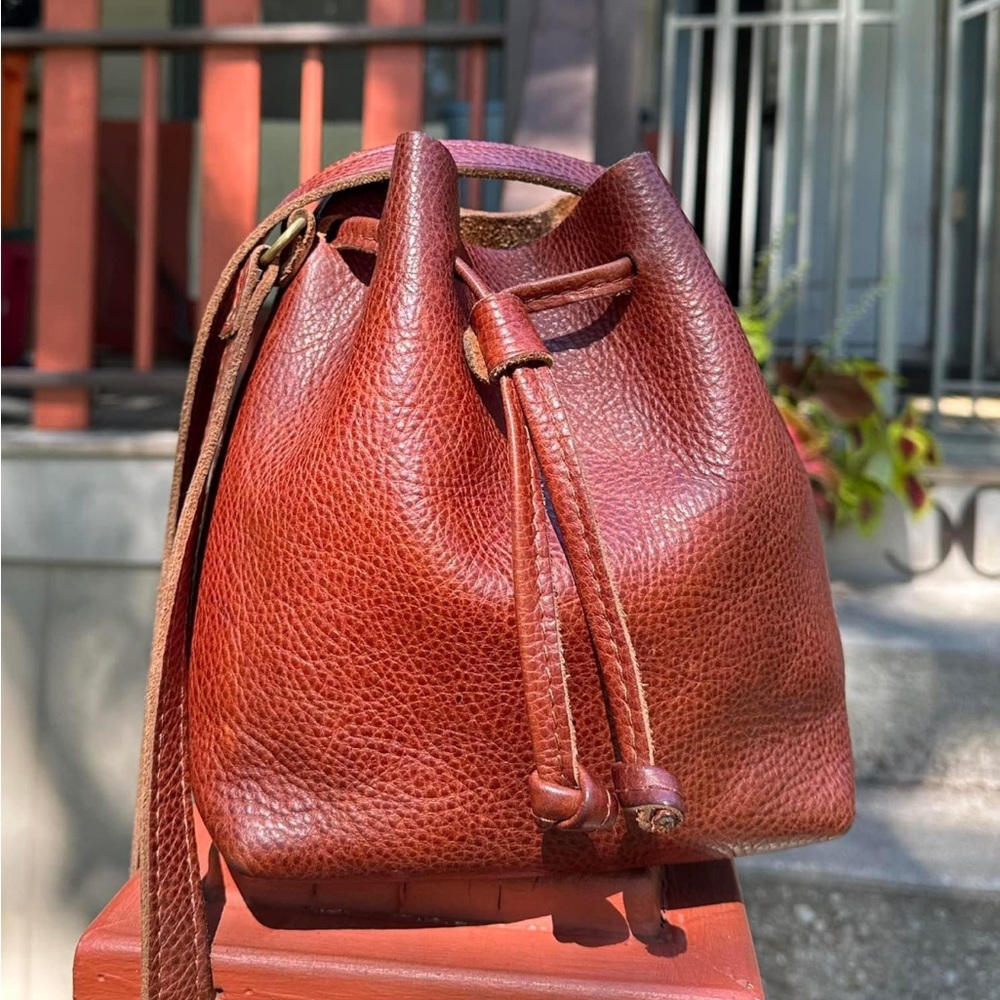Premium Portland Leather Goods Small Bucket Bag In Nutmeg Lovely Texture